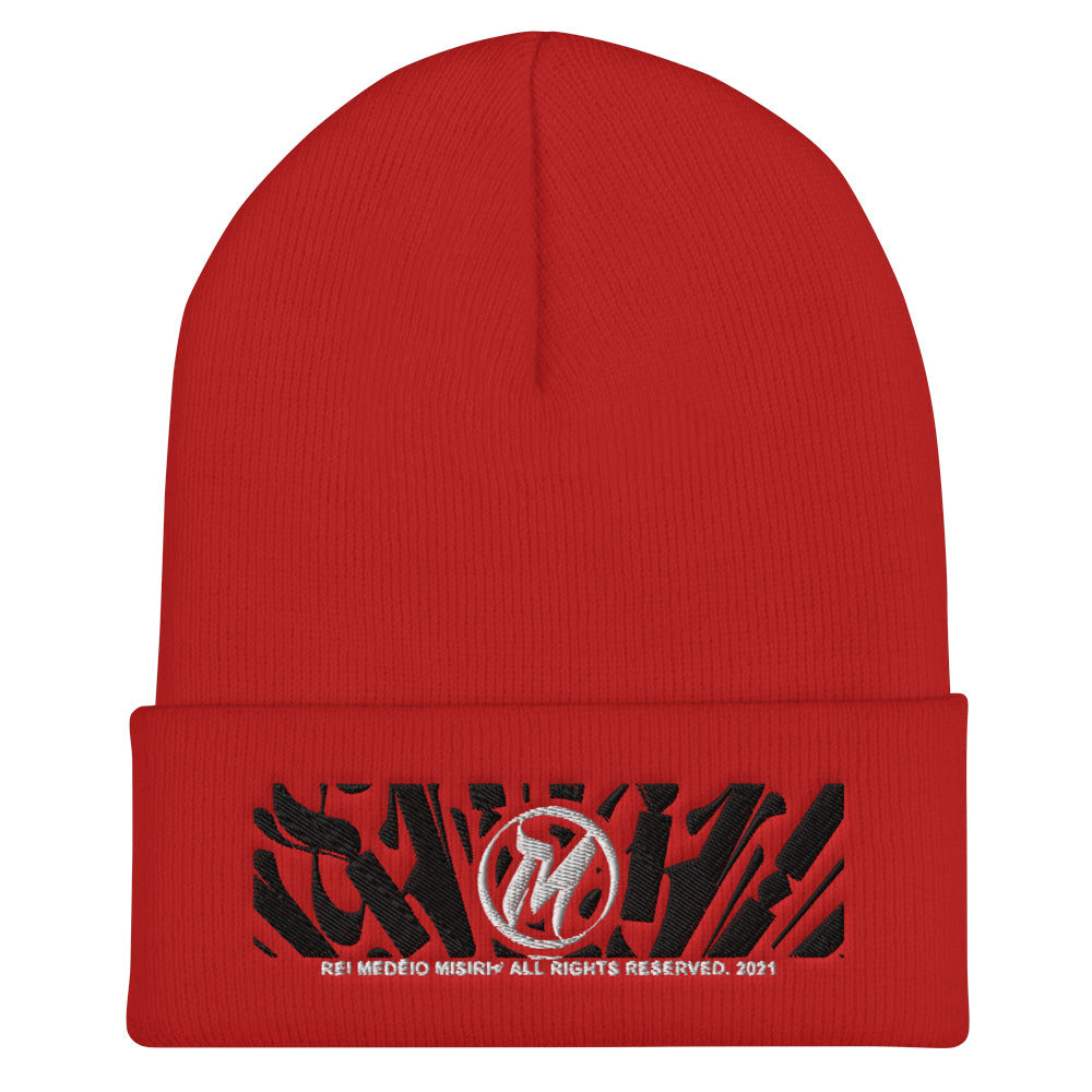 MEDĒIO - Bar Logo - Cuffed Beanie (Red)