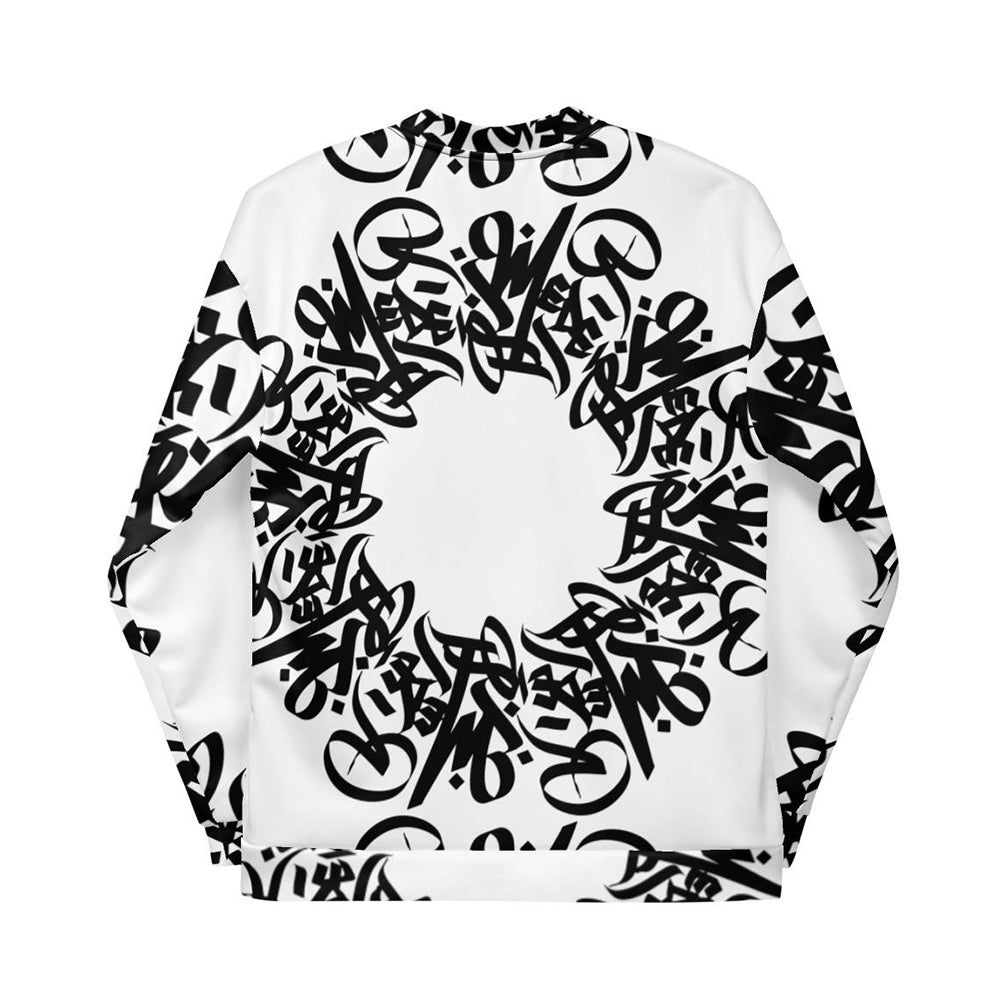 MEDĒIO - Satin Bomber Jacket (White)