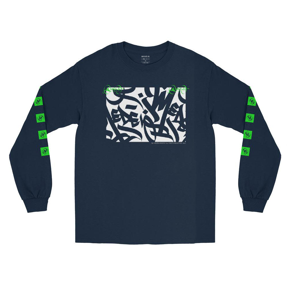 MEDĒIO - Men’s Long Sleeve Shirt (Navy)