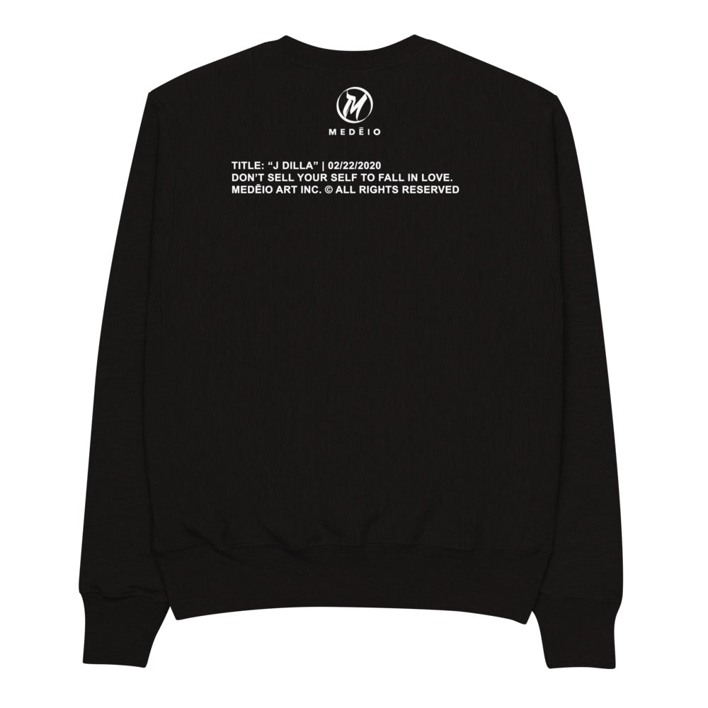 "J Dilla" - MEDĒIO - Men's Champion Crewneck (Black)