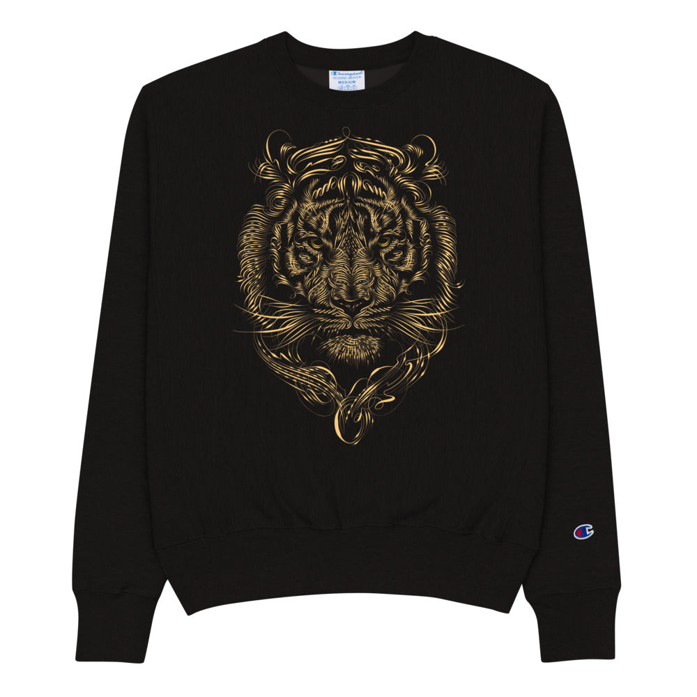 "VALOR" - MEDĒIO - Men's Champion Crewneck (Black/Cream)