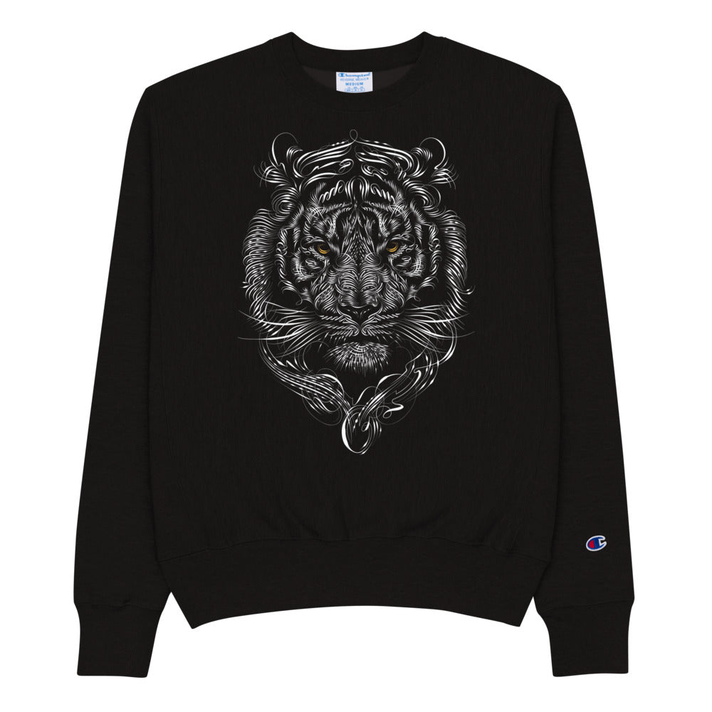 "VALOR" - MEDĒIO - MEN'S CHAMPION CREWNECK (Black/White)