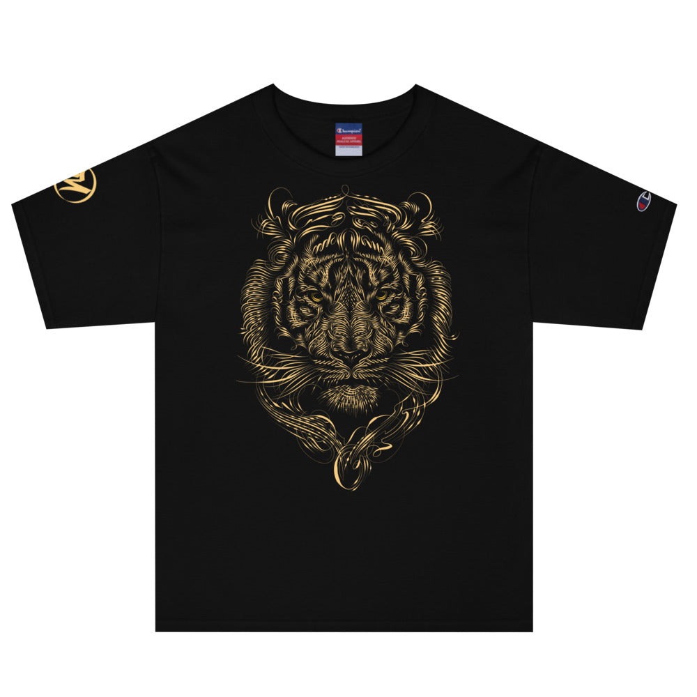 "VALOR" - MEDĒIO - Men's Champion Long Sleeve Shirt (Black/Cream)