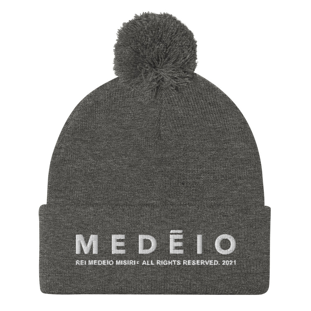 MEDĒIO - Pom-Pom Beanie (Charcoal Grey)